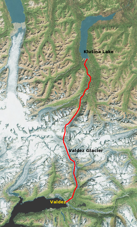Over the glacier from Valdez to the gold fields